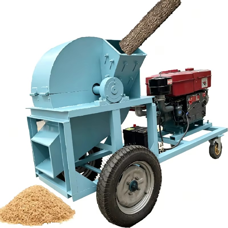 Garden Branch Shredder Wood Chipper - Profesjonalna mobilna maszyna do rozdrabniania drewna,