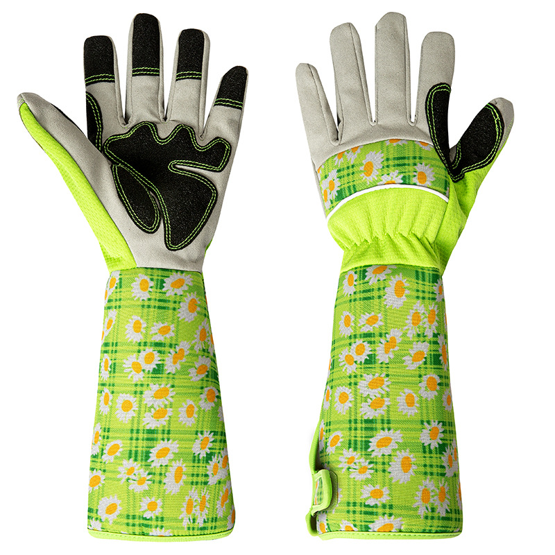 Gardening Gloves Thorn Proof Leather - Damskie rękawice ogrodnicze z długim rękawem,