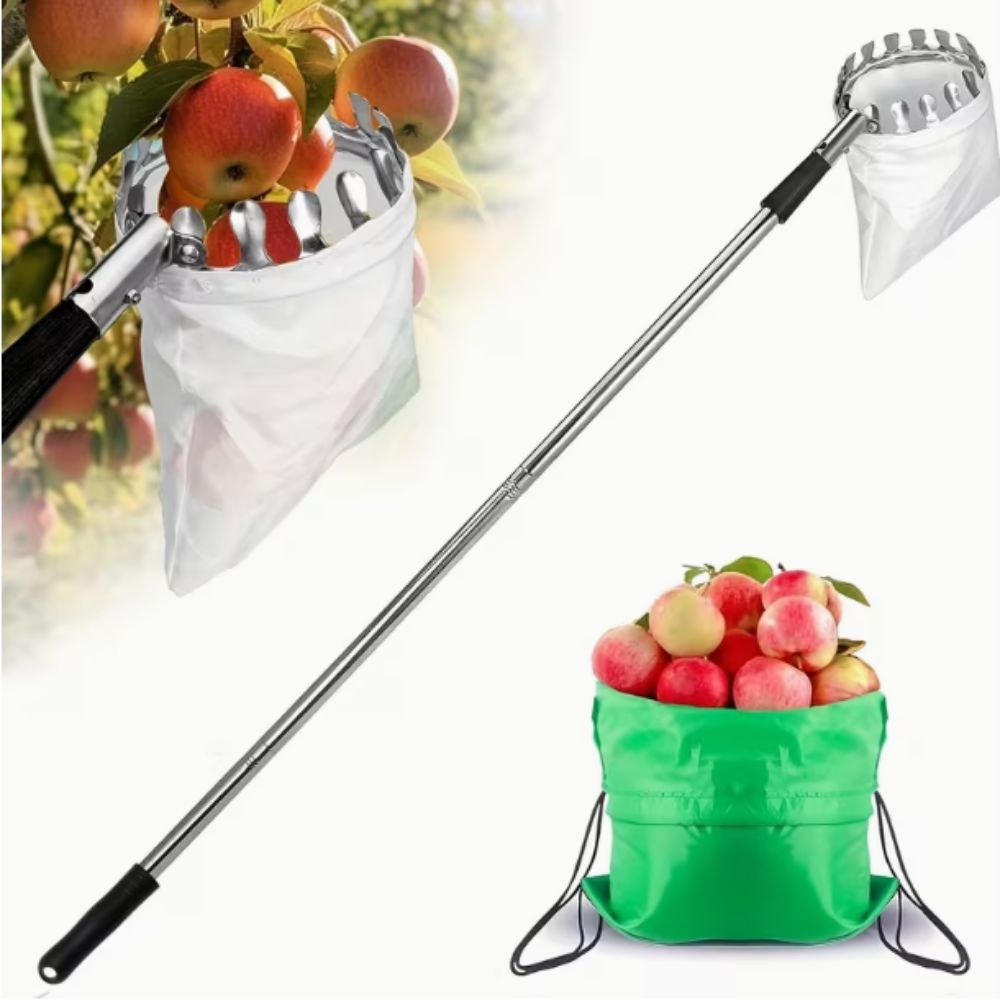 Fruit Picker Basket Telescopic Pole - Maszyna do zbioru owoców ze stali