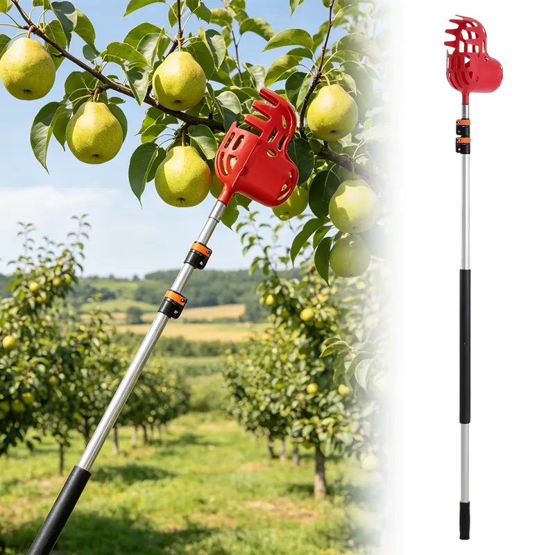 Fruit Picker Basket Telescopic Pole - Ręczny zbierak do owoców, teleskopowy drążek