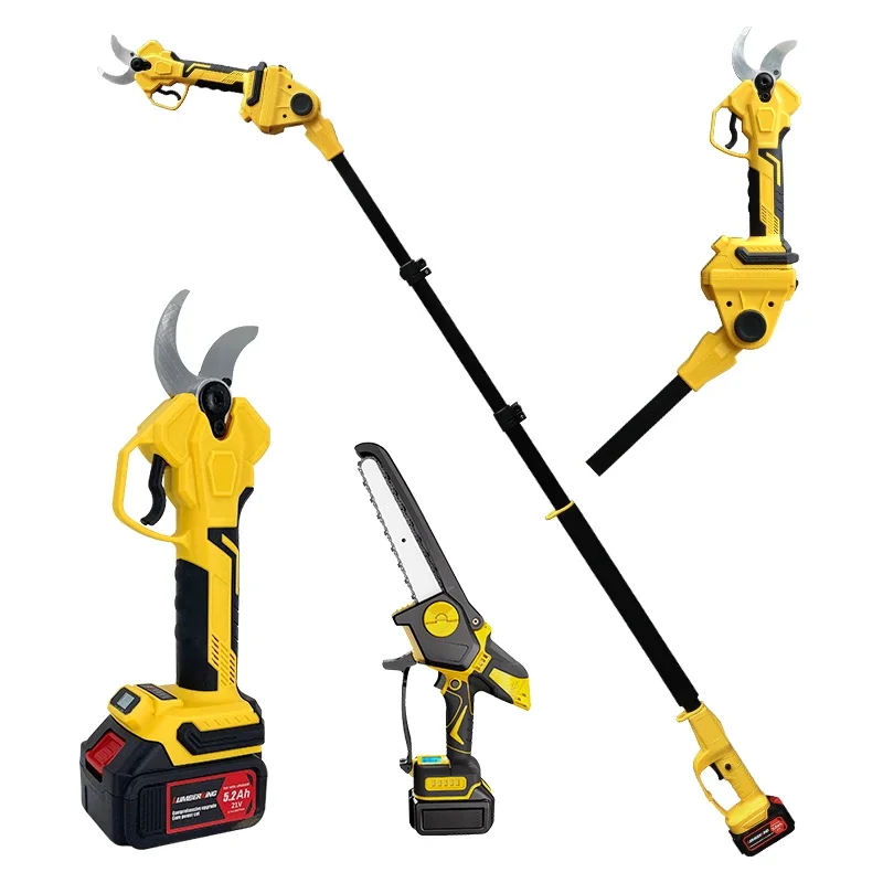 Electric Pruner With Extension Pole - Bezprzewodowe elektryczne nożyce ogrodowe do przycinania,