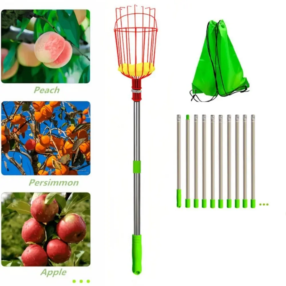 Fruit Picker Basket Telescopic Pole - z koszem, teleskopowa drążek do zbierania