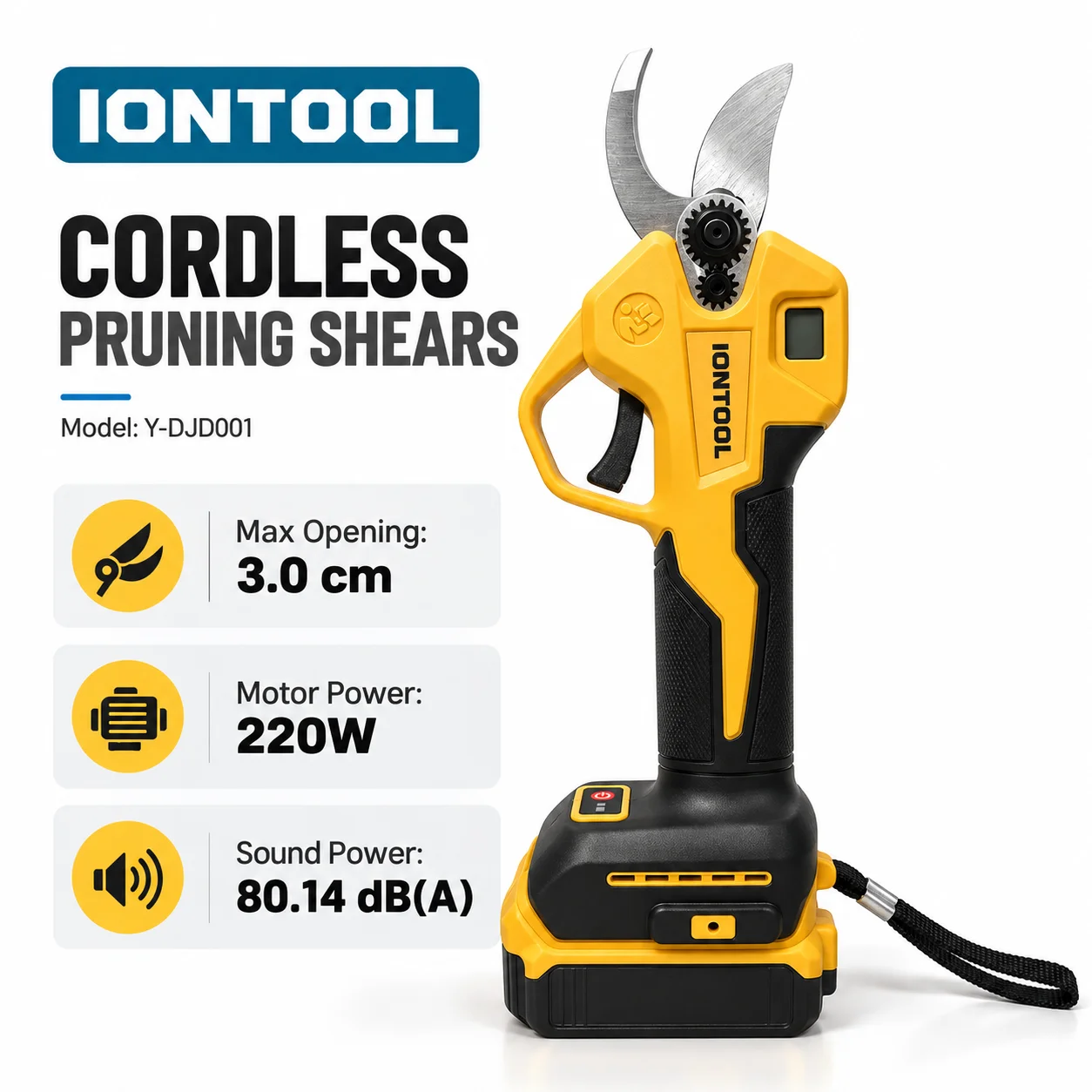 Cordless Electric Pruning Shears 30Mm - IONTOOL – akumulatorowe, elektryczne nożyce do