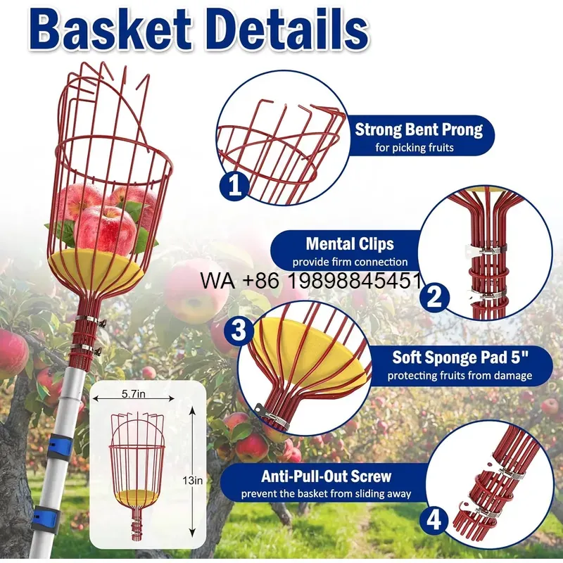 Wmwmnu – teleskopowa drążek do – Fruit Picker Basket Telescopic Pole recenzja i cena