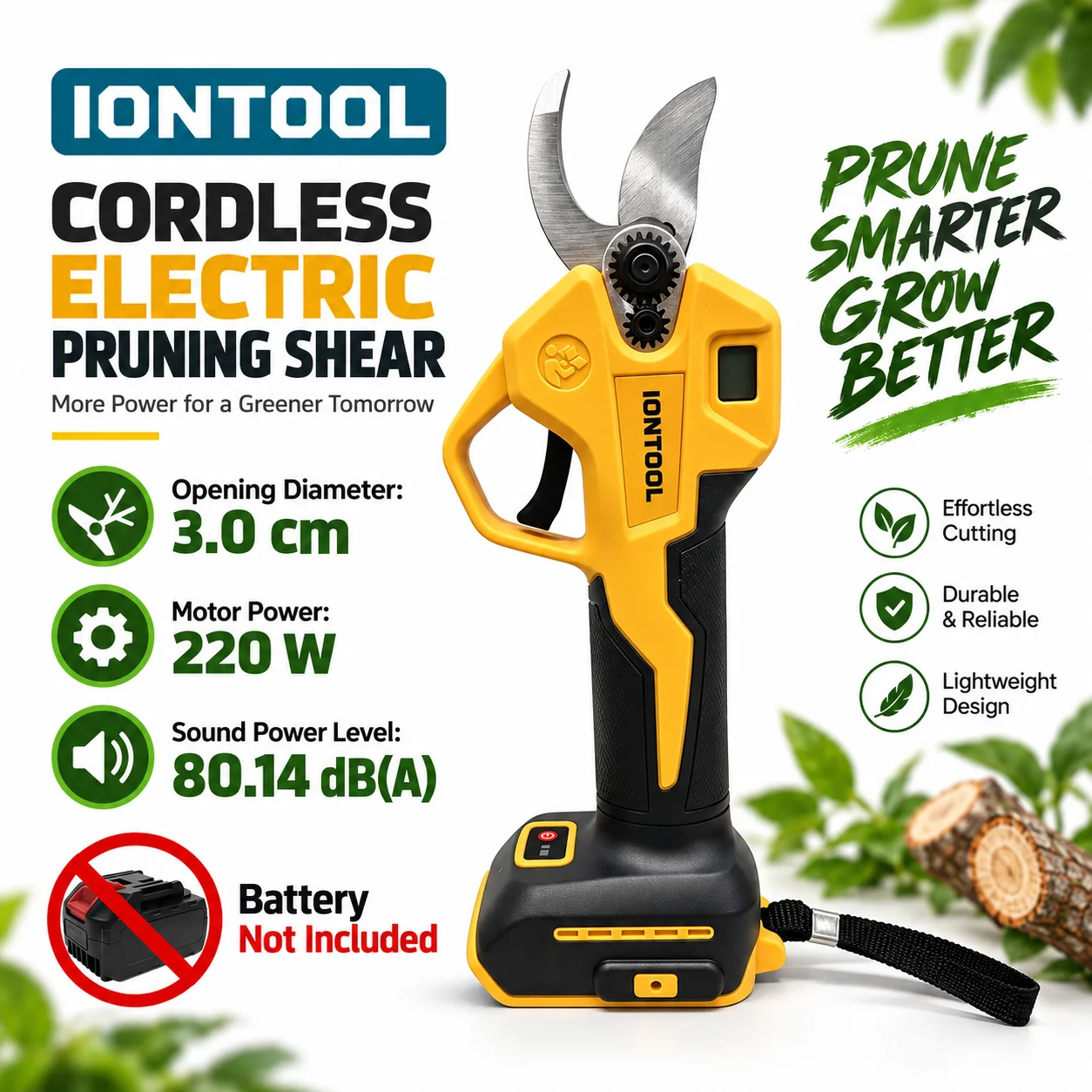 IONTOOL – akumulatorowe, elekt – Cordless Electric Pruning Shears 30Mm recenzja i cena