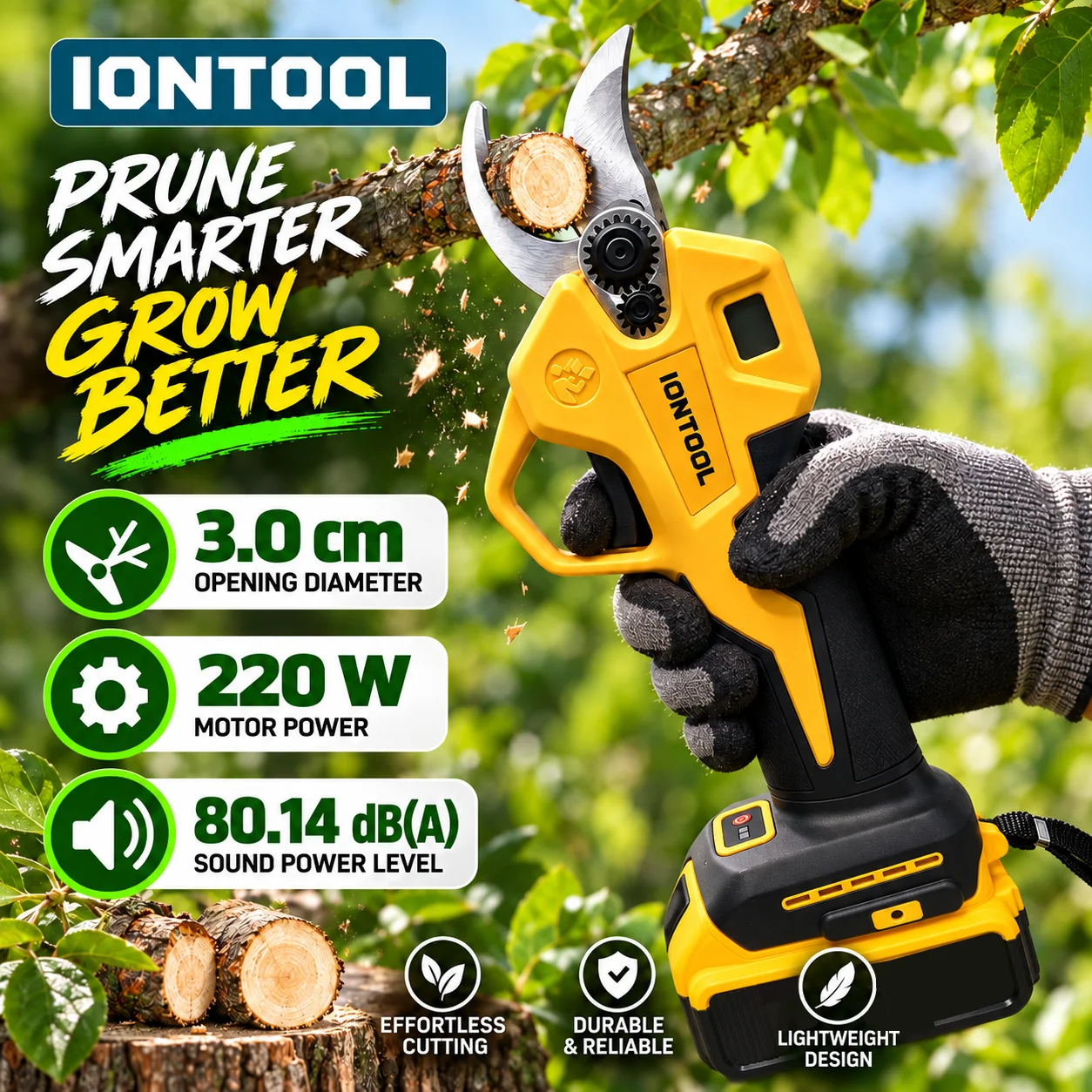 IONTOOL – akumulatorowe, elekt – Cordless Electric Pruning Shears 30Mm recenzja i cena