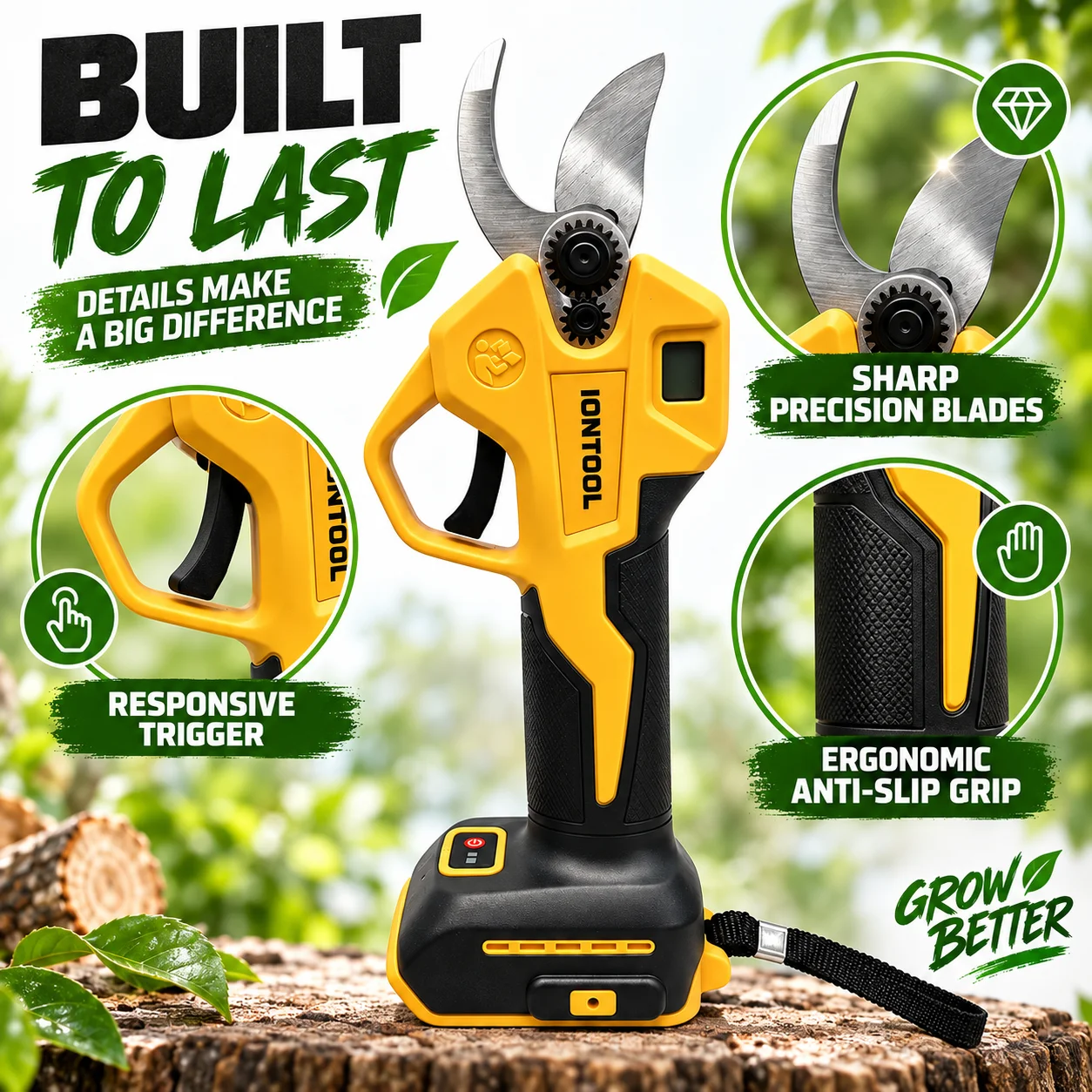 IONTOOL – akumulatorowe, elekt – Cordless Electric Pruning Shears 30Mm recenzja i cena