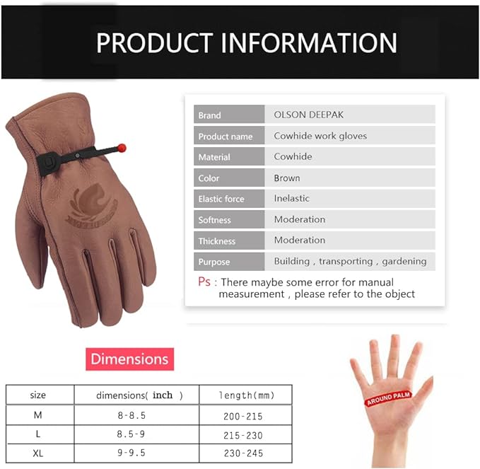 Rękawiczki skórzane ze skóry b – Gardening Gloves Thorn Proof Leather recenzja i cena