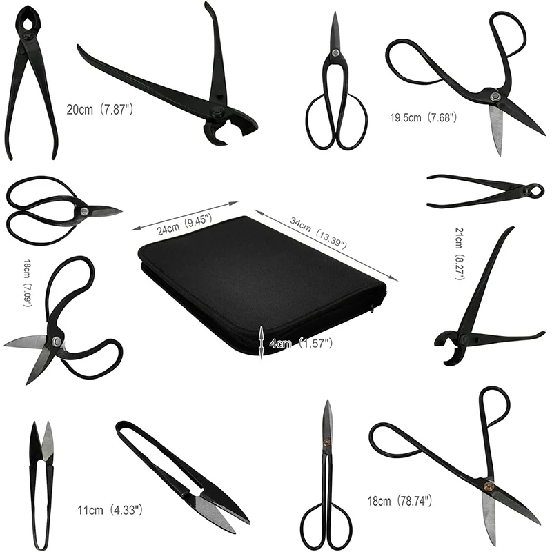 Zestawy narzędzi do bonsai 15  – Bonsai Tool Set Stainless Carbon Steel recenzja i cena