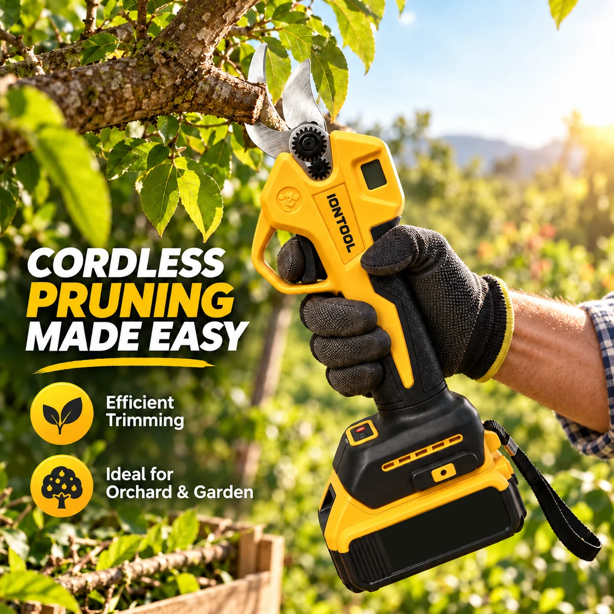 IONTOOL – akumulatorowe, elekt – Cordless Electric Pruning Shears 30Mm recenzja i cena