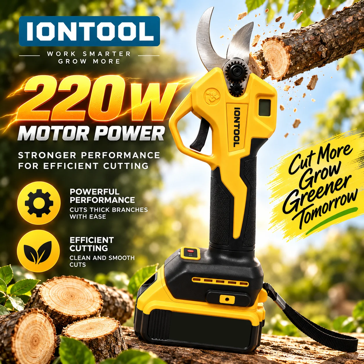 IONTOOL – akumulatorowe, elekt – Cordless Electric Pruning Shears 30Mm recenzja i cena