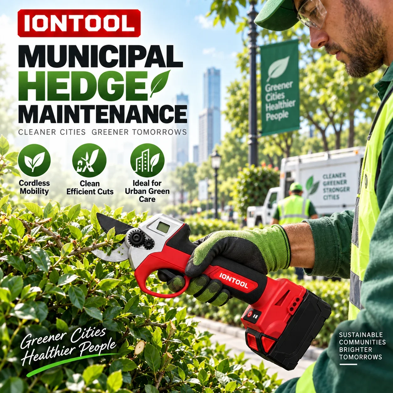 IONTOOL – akumulatorowe, elekt – Cordless Electric Pruning Shears 30Mm recenzja i cena