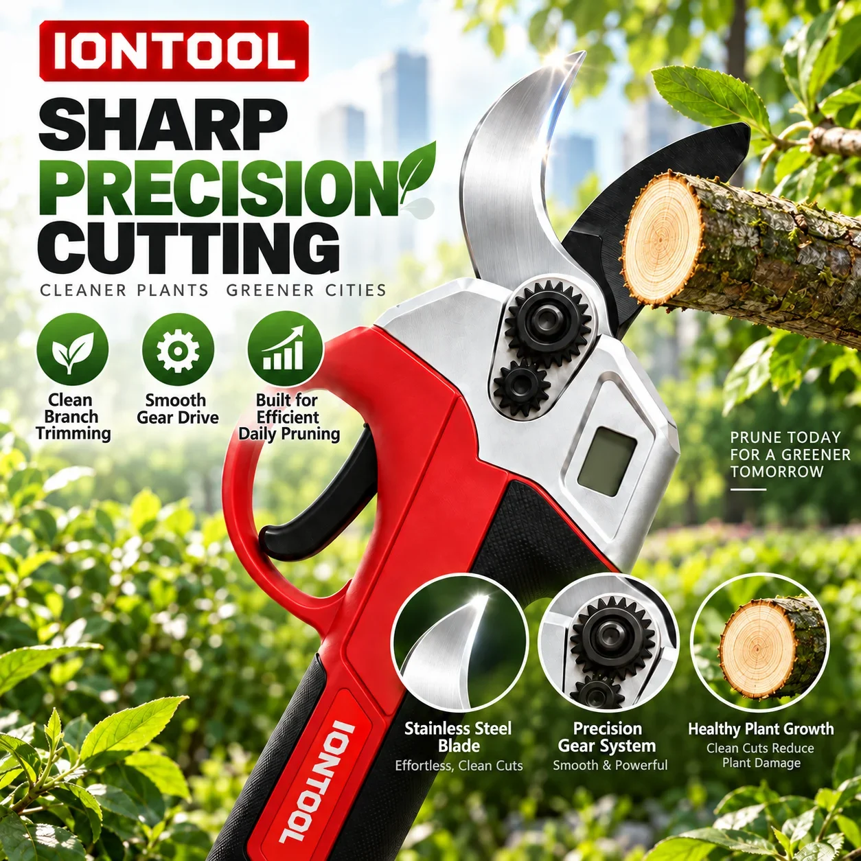IONTOOL – akumulatorowe, elekt – Cordless Electric Pruning Shears 30Mm recenzja i cena