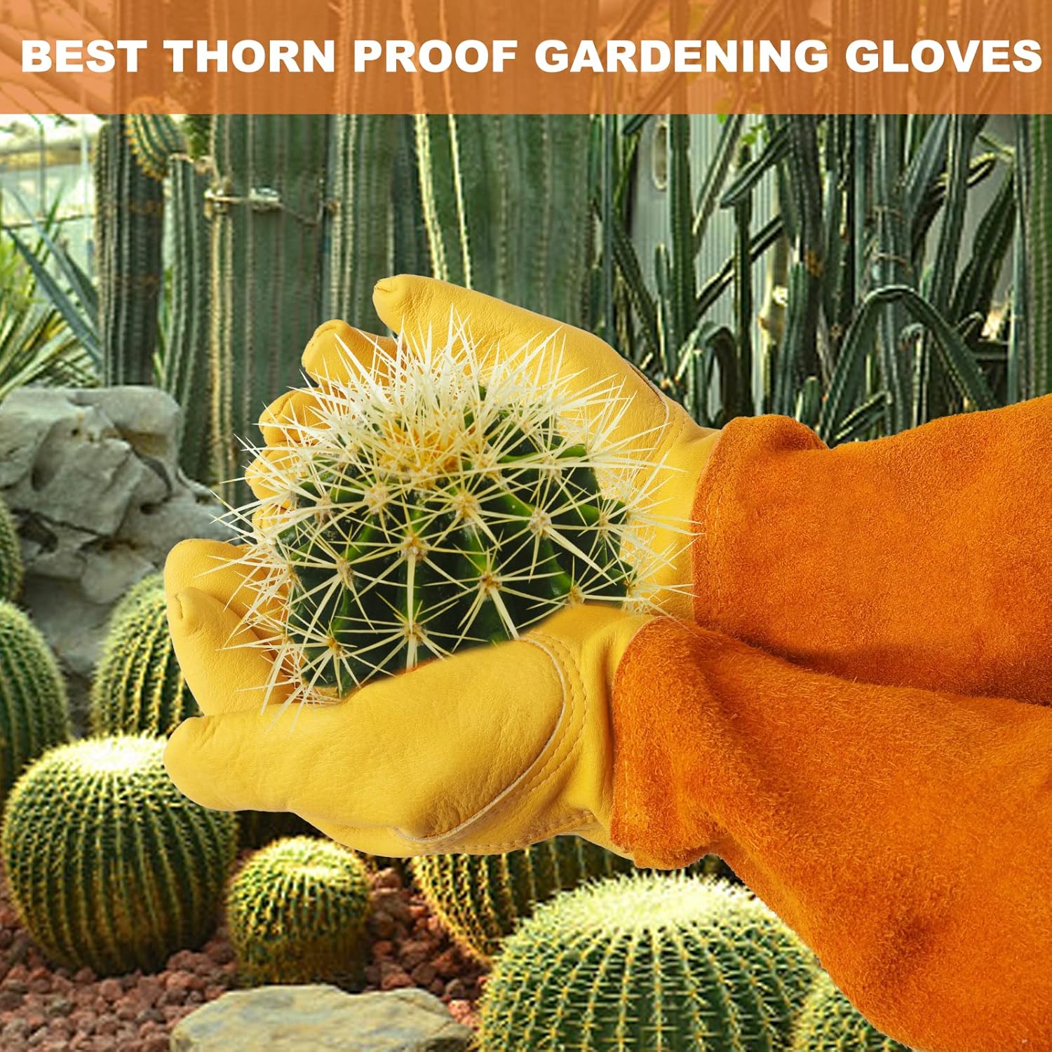 Rękawice ogrodnicze skórzane S – Gardening Gloves Thorn Proof Leather recenzja i cena