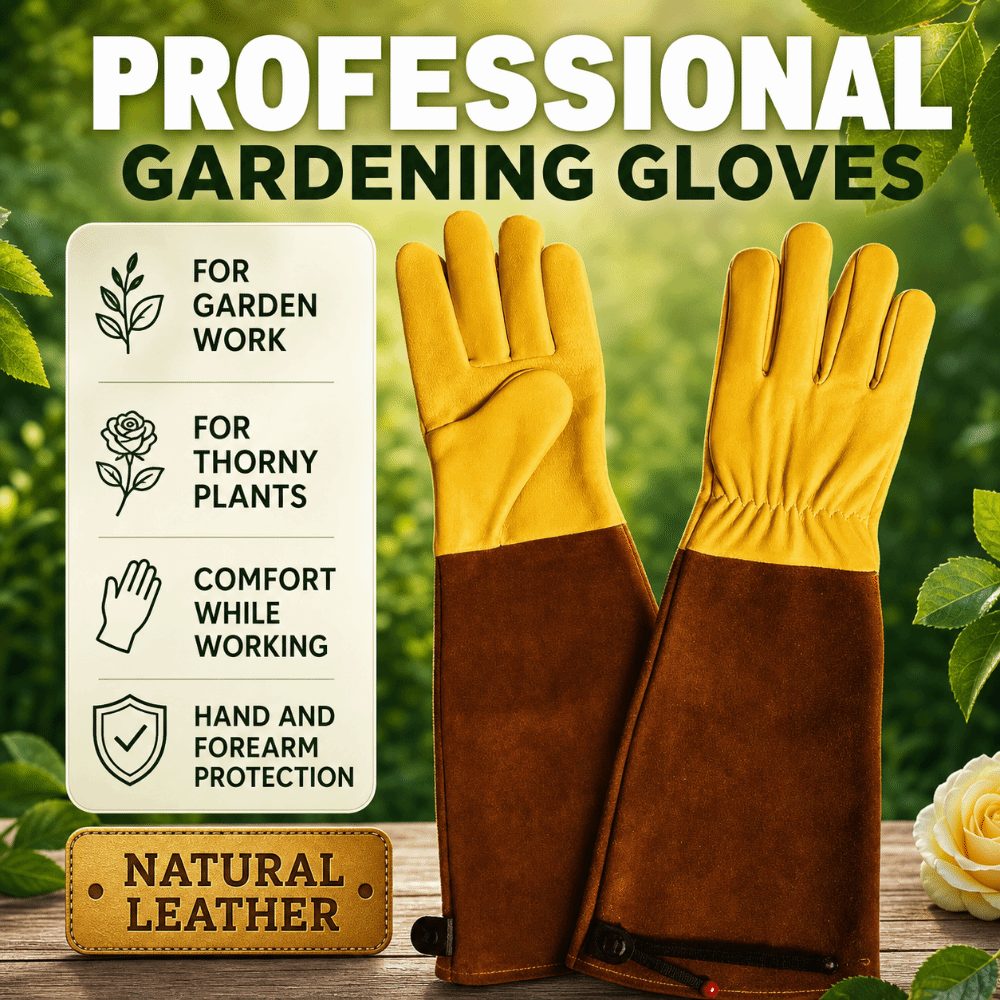 Długie rękawice ogrodnicze ze  – Gardening Gloves Thorn Proof Leather recenzja i cena