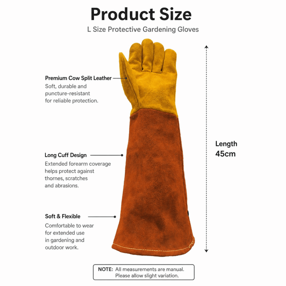 Długie rękawice ogrodnicze ze  – Gardening Gloves Thorn Proof Leather recenzja i cena
