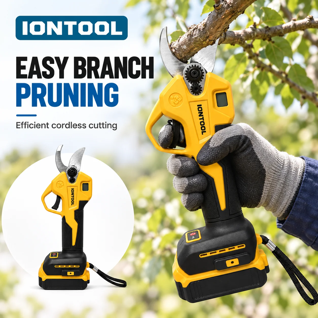 IONTOOL – akumulatorowe, elekt – Cordless Electric Pruning Shears 30Mm recenzja i cena