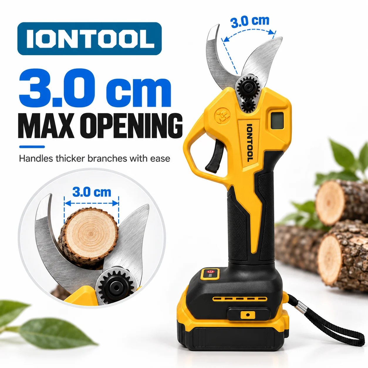 IONTOOL – akumulatorowe, elekt – Cordless Electric Pruning Shears 30Mm recenzja i cena