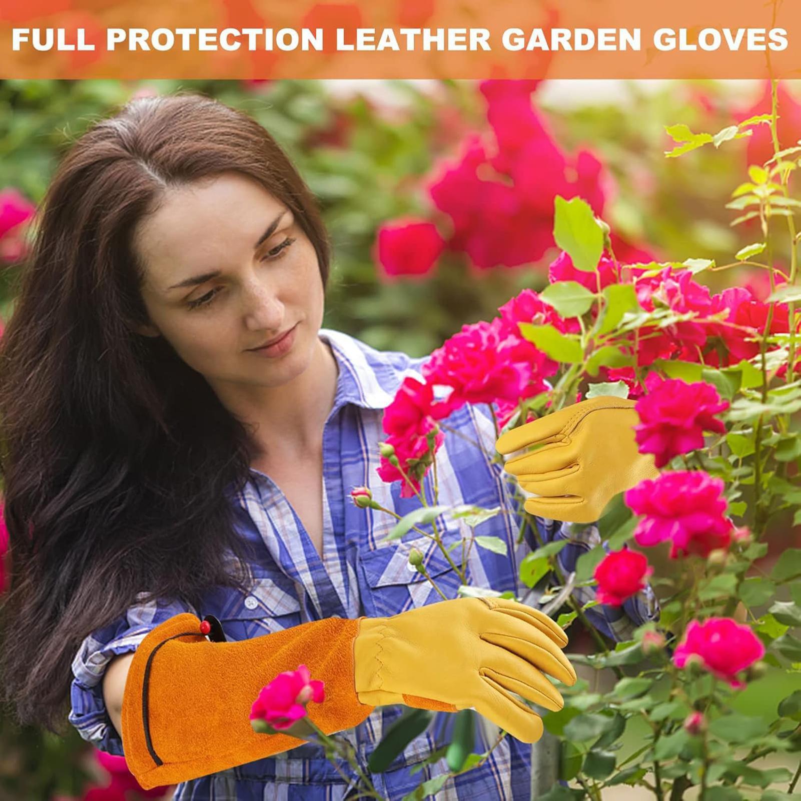 Rękawice ogrodnicze skórzane o – Gardening Gloves Thorn Proof Leather recenzja i cena
