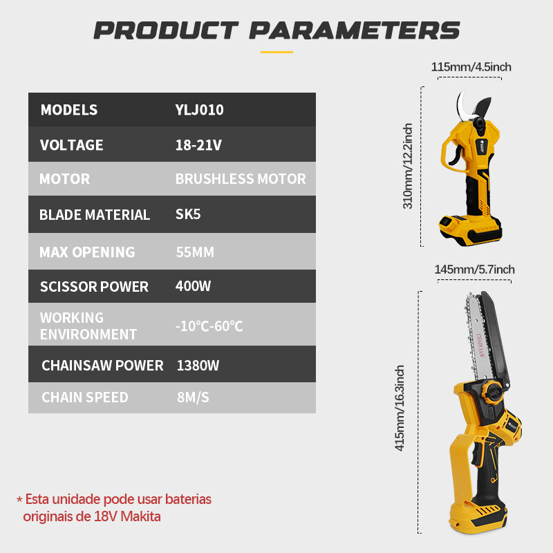 Elektryczna Sekatorka Bogini,  – Electric Pruner With Extension Pole recenzja i cena